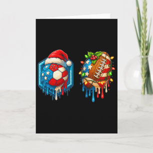 Christmas Soccer Footll Drip Us Flag Ice Cream Dri Card