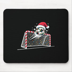Christmas Soccer Goal Byll Lights Santa Xmas Kids Mouse Pad