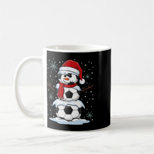 Christmas Soccer Ll Funny Snowman Xmas Pyjamas Men Coffee Mug