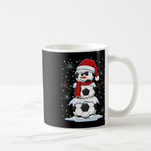 Christmas Soccer Ll Funny Snowman Xmas Pyjamas Men Coffee Mug