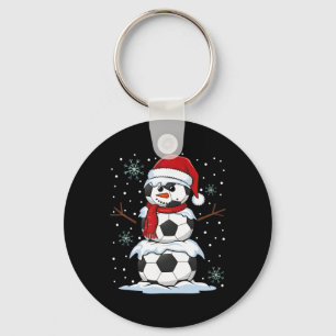 Christmas Soccer Ll Funny Snowman Xmas Pyjamas Men Key Ring