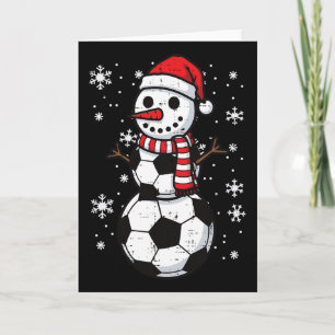 Christmas Soccer Ll Snowman Xmas Footll Boys Kds M Card