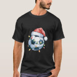 Christmas Soccer Player Fan Santa Hat Xmas Lights  T-Shirt<br><div class="desc">Christmas Soccer Player Fan Santa Hat Xmas Lights Cute Youth</div>
