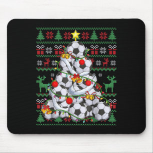 Christmas Soccer Player Srt Lover Santa Hat Xmas P Mouse Pad