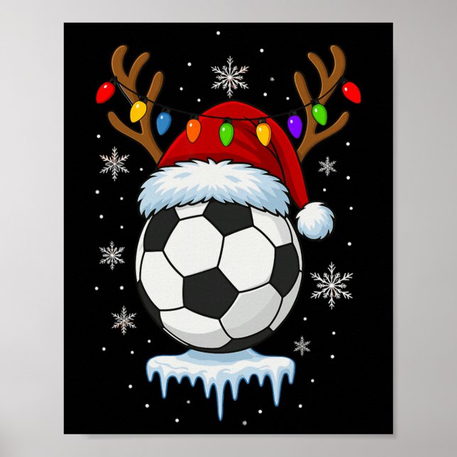 Christmas Soccer Reindeer  Poster (Front)