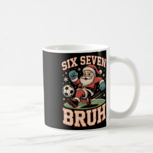 Christmas Soccer Santa Funny 67 Meme Bruh Xmas Paj Coffee Mug