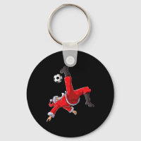 Christmas Soccer Santa Funny Bicycle Kick