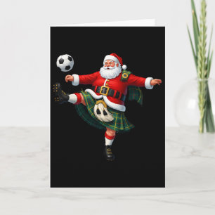 Christmas Soccer Santa Funny Footbyll Festive Merr Card