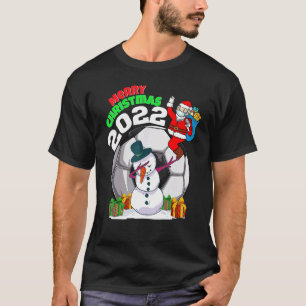 Christmas Soccer Santa Merry Christmas Dabbing Sno T-Shirt