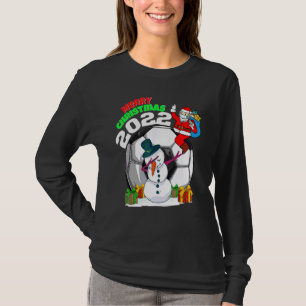 Christmas Soccer Santa Merry Christmas Dabbing Sno T-Shirt