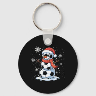 Christmas Soccer Snowman Christmas Women Men Kids  Key Ring