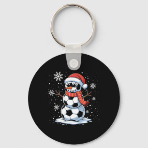 Christmas Soccer Snowman Christmas Women Men Kids Key Ring