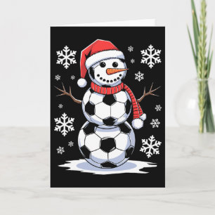 Christmas Soccer Snowman Funny Soccer Christmas Card