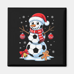 Christmas Soccer Snowman Santa Hat Xmas Pyjamas Me Magnet