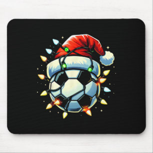 Christmas Soccer Xmas Santa Soccer Lover Men Boys Mouse Pad