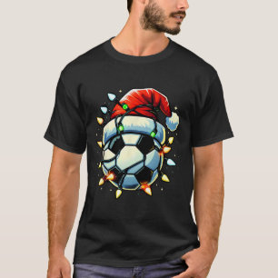 Christmas Soccer Xmas Santa Soccer Lover Men Boys T-Shirt