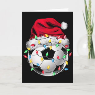 Christmas Soccer Xmas Santa Sports Hat Byll Kids B Card