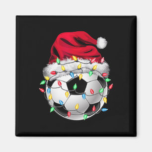 Christmas Soccer Xmas Santa Sports Hat Byll Kids B Magnet