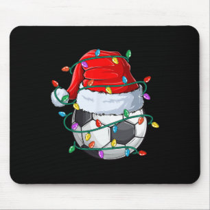 Christmas Soccer Xmas Santa Sports Hat Ll Kids Boy Mouse Pad