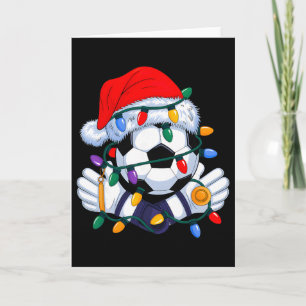 Christmas Soccer Xmas Santa Sports Hat Mens Womens Card