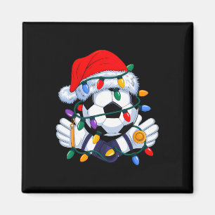 Christmas Soccer Xmas Santa Sports Hat Mens Womens Magnet