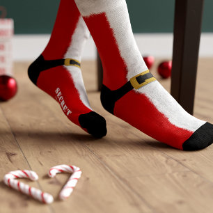 Christmas Socks Fun Red & White Secret Santa Gift