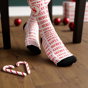 Christmas Socks Funny Red Secret Santa Gift