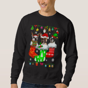 Christmas Socks Pajama French Bulldog Dog Puppy Sweatshirt