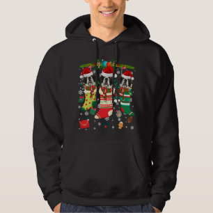 Christmas Socks Pajama Saint Bernard Dog Puppy Lov Hoodie