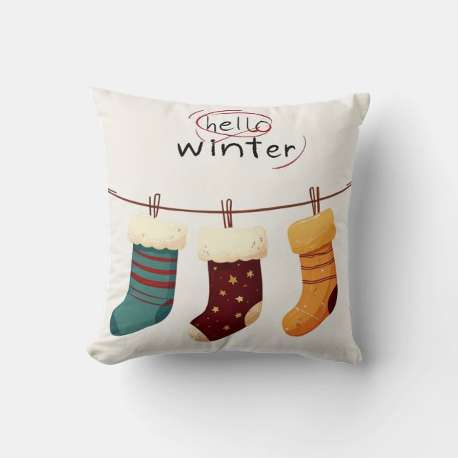 Christmas socks presents  cushion (Front)