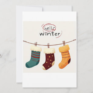 Christmas socks presents holiday card