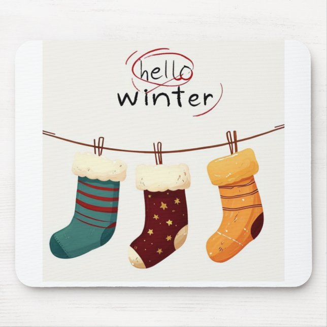 Christmas socks presents  mouse pad (Front)