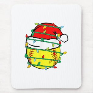 Christmas Softball Mouse Pad