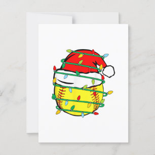 Christmas Softball Postcard