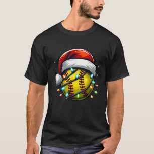 Christmas Softball Xmas Santa Softball Lover Boys T-Shirt
