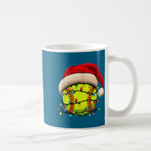 Christmas Softball Xmas Santa Srts Hat Mens Womens Coffee Mug