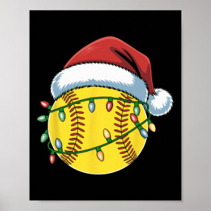 Christmas Softll Ll Santa Hat Softll Xmas Lights Poster