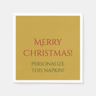 Christmas Solid 07-Gold-PAPER NAPKINS