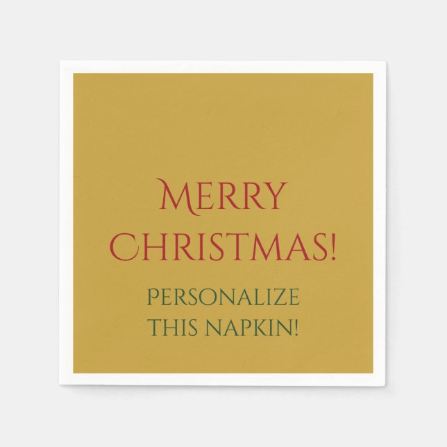 Christmas Solid 07-Gold-PAPER NAPKINS (Front)