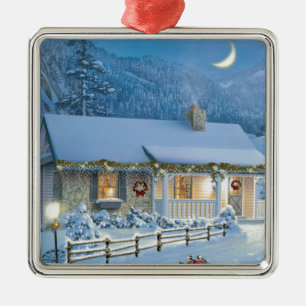 Christmas Solitude Metal Tree Decoration