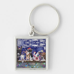 Christmas Song - Animal Party Key Ring