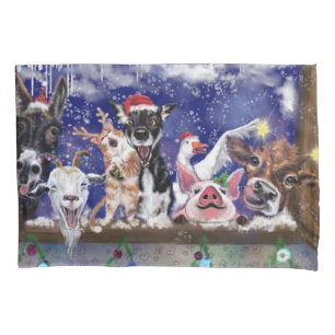Christmas Song - Animal Party Pillowcase