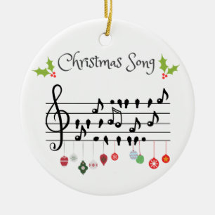 Christmas Song Ceramic Ornament