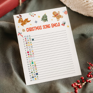 Christmas Song Emoji Game Holiday Card