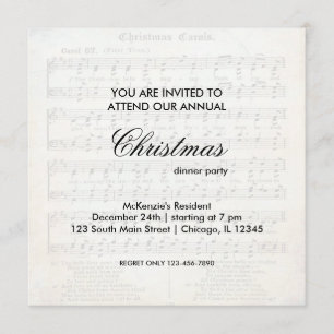 Christmas Song Invitation