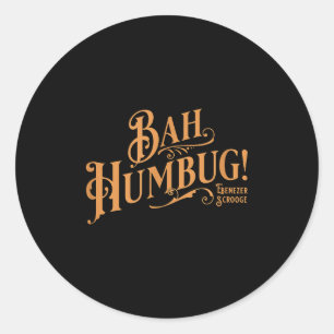 Christmas Song, Scrooge, Marley, Holiday Design Ba Classic Round Sticker