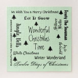 Christmas Songs Holiday Difficult Puzzle