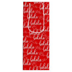 Christmas Songs Red FaLaLaLaLa Wine Gift Bag