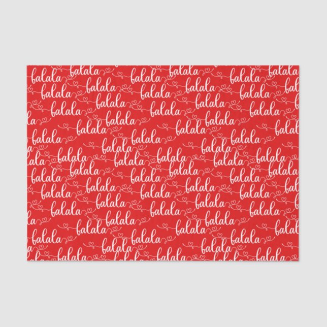 Christmas Songs Red  Tissue Paper (Front)