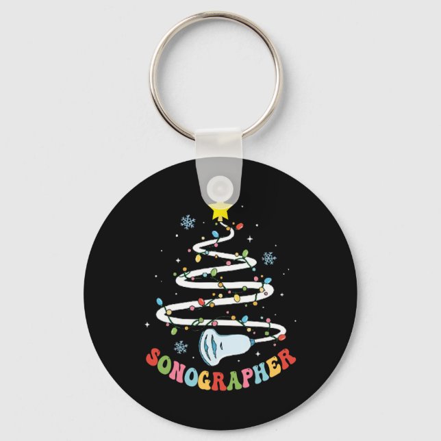 Christmas Sonography Tech Christmas Squad  Key Ring (Front)